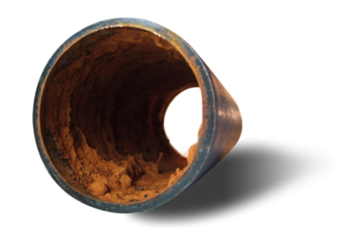 corroded heating pipe