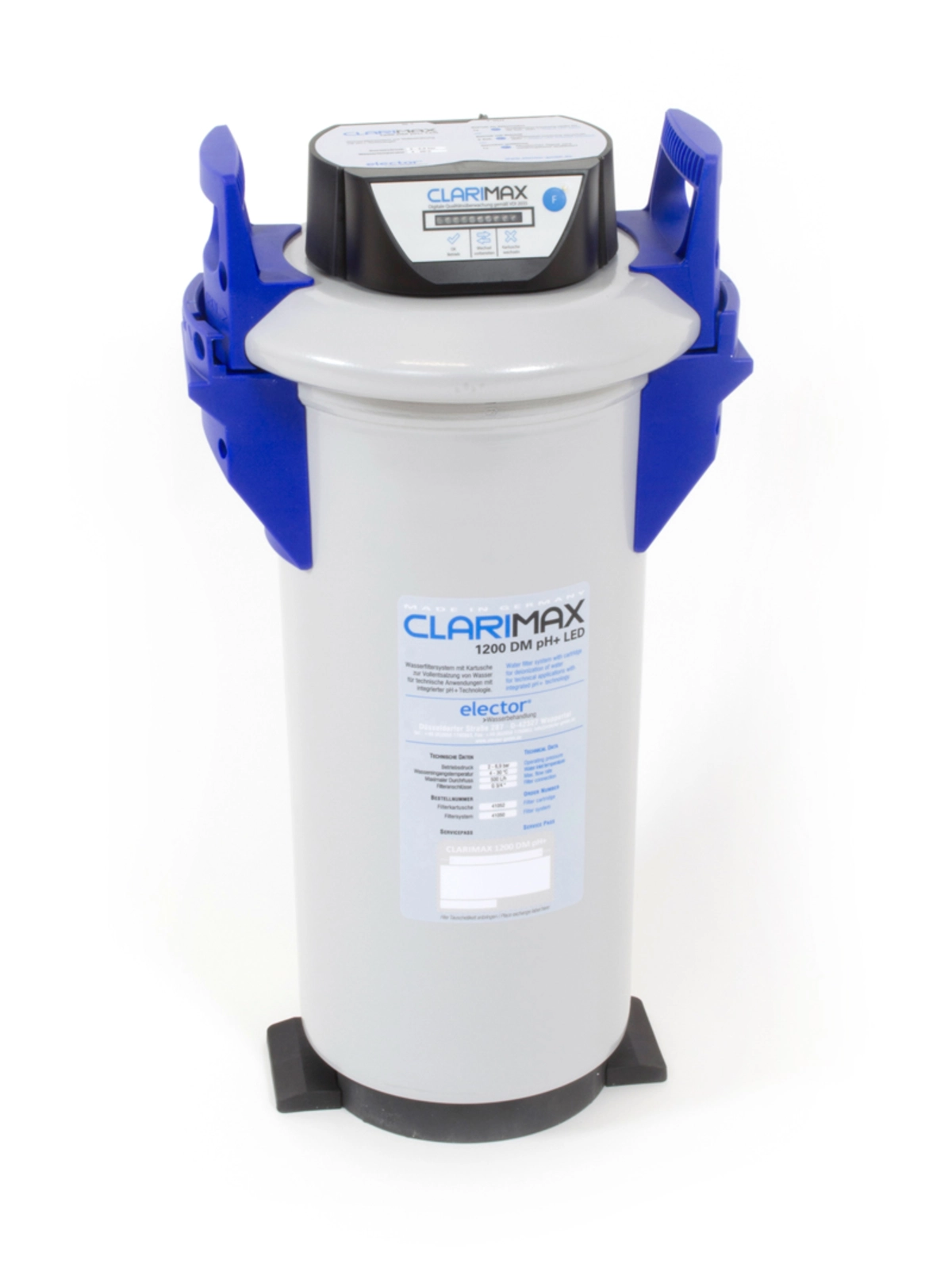 CLARIMAX 1200 DM pH+ Demineralisation Water filter for demineralisation of heating water.